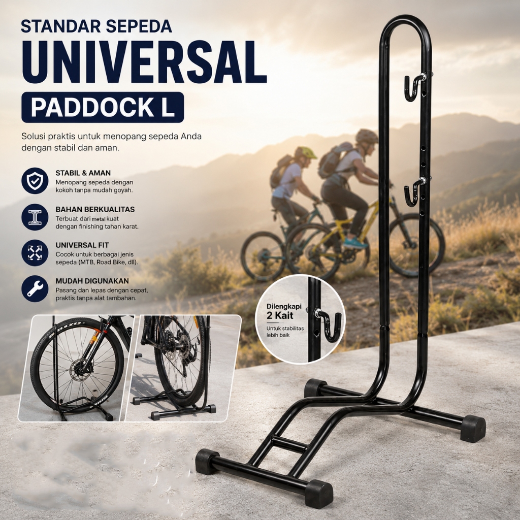 Jual BIKE MIMRAPRO Standar Sepeda Universal Paddock L Standing Bike ...