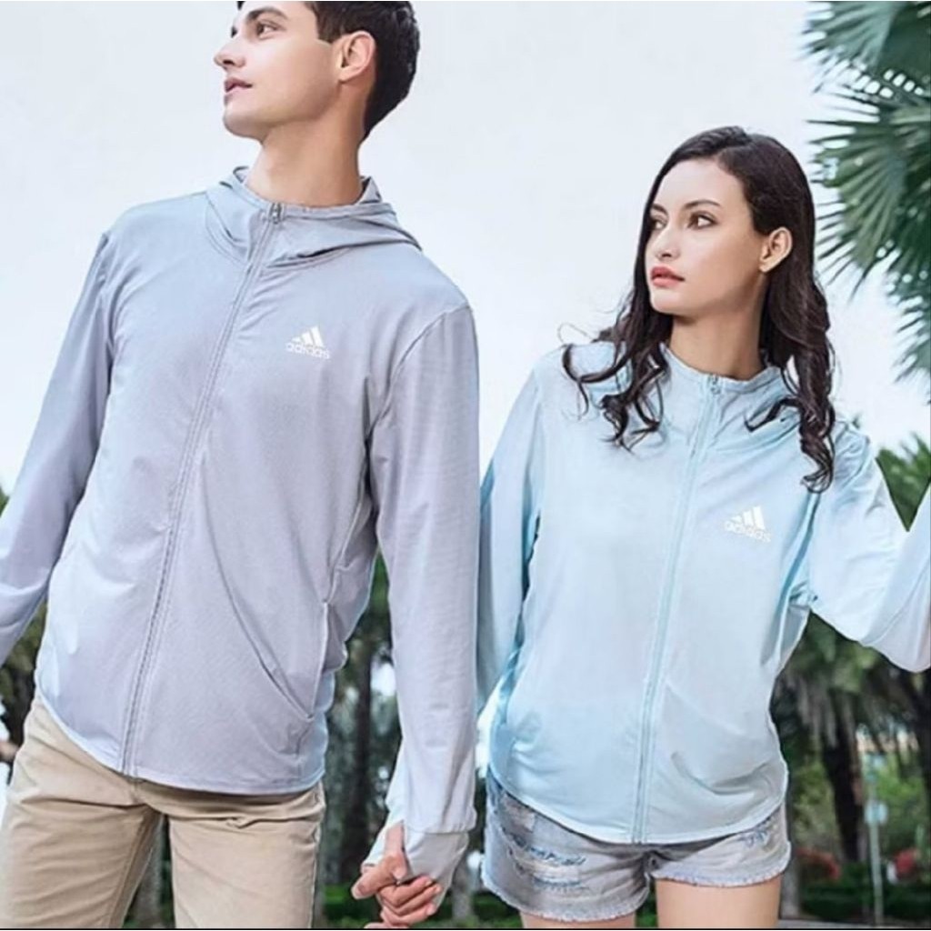 Jaket olahraga anti UV Wanita Dan Pria Lengan Panjang Hoodie UV Protection (UPF50+) Jaket Mesh keren unisex