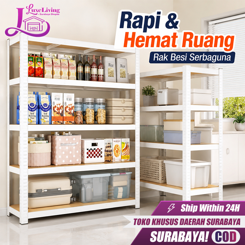 Jual [Dikirim dari lokal Surabaya] Rak Besi Siku 6 Susun Rak Gudang Rak ...