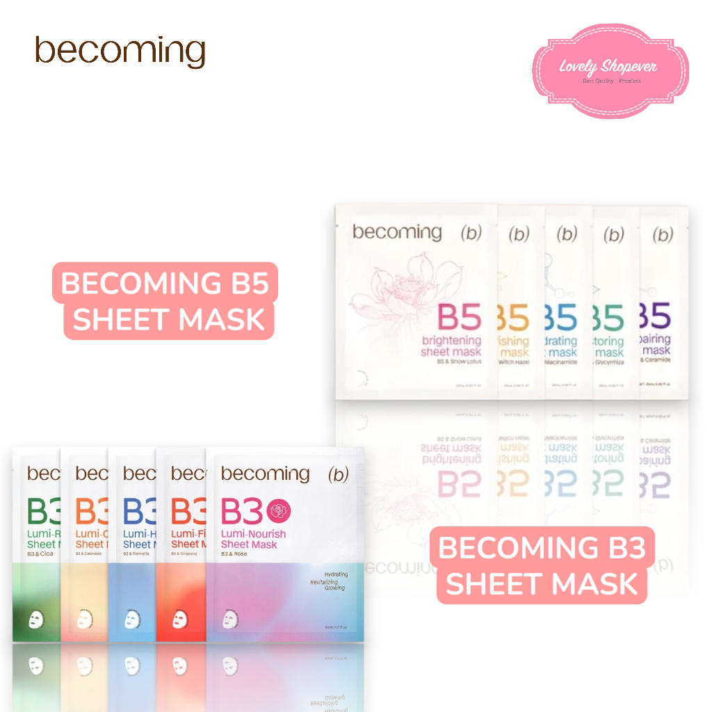 Jual [NEW LAUNCH] Becoming - becoming B5 Sheet Mask 25ml with Panthenol ...