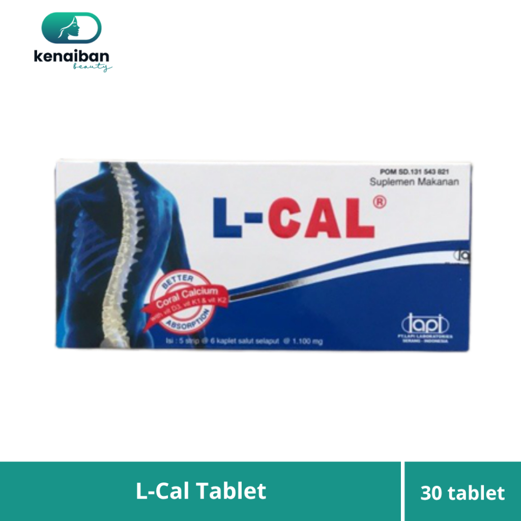Jual L-Cal Tablet Box Suplemen Kesehatan Tulang with Vitamin K1 Vitamin ...