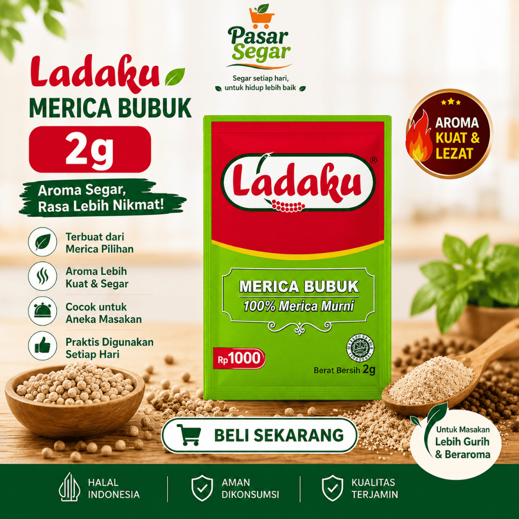 Jual PASAR SEGAR - LADAKU Merica Bubuk Bumbu Dapur Mrica Instan
