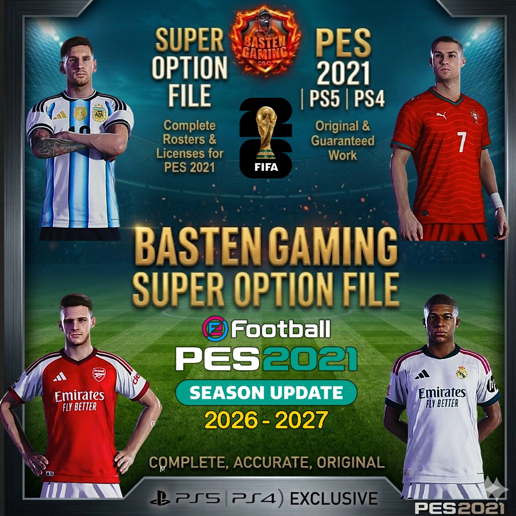 Jual SUPER OPTION FILE PES 2021 PS5 PS4 SUPER LENGKAP SEASON 2025-2026 ...