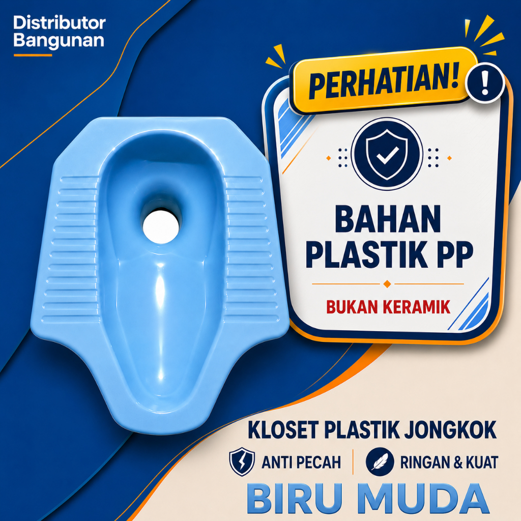 Kloset Jongkok Plastik PP Leher Angsa – Anti Bau & Tahan Bentur – Pilihan Ekonomis untuk Rumah & Proyek