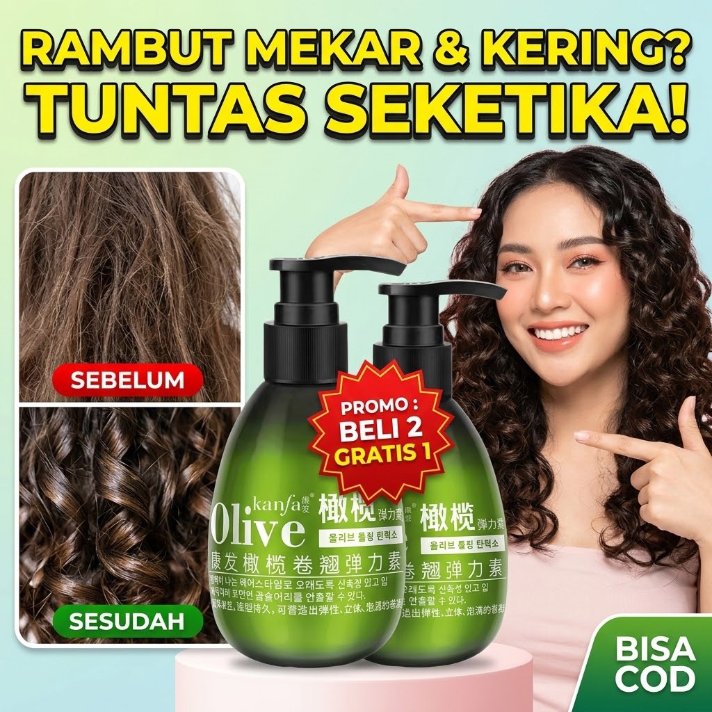 Jual Curl Cream Rambut Keriting 180ml– Gel Rambut Keriting, Pomade ...
