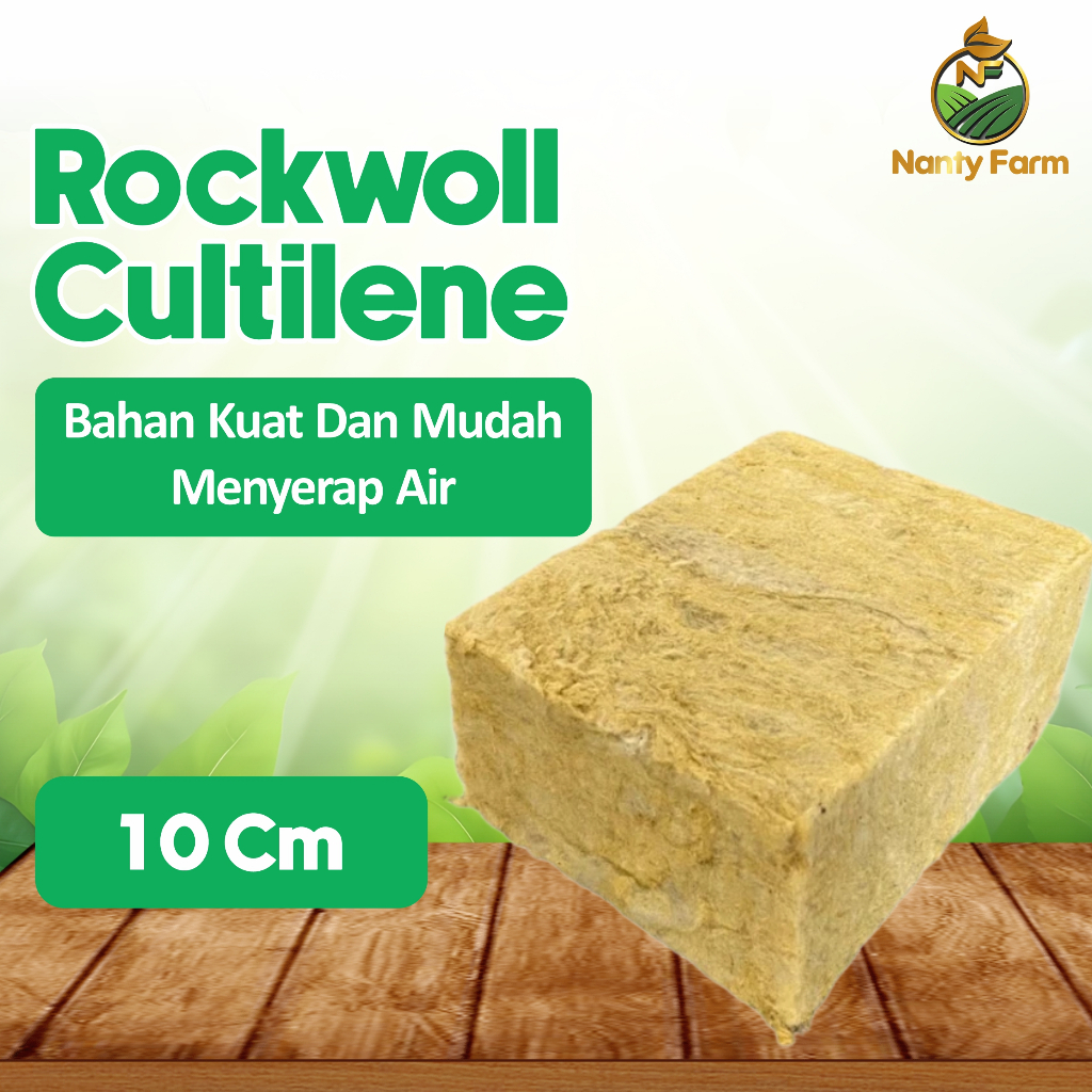 Rockwoll Cultilene Rockwoll Hidroponik Ukuran 10cm x 15 cm x 7,5 cm