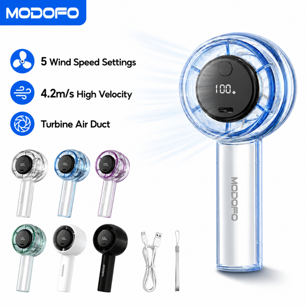 Jual MODOFO fan Mini Kipas Angin Portable USB Aesthetic Listrik Turbo ...