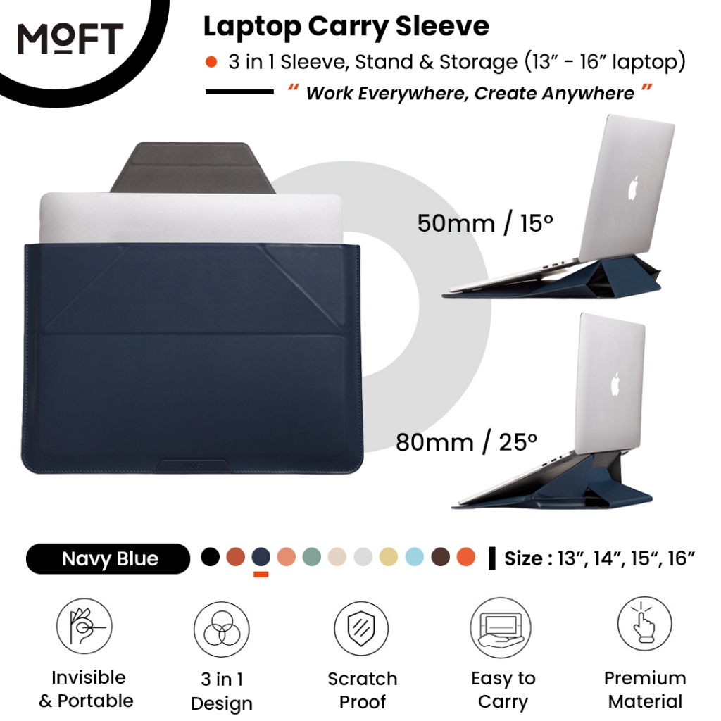 Jual MOFT Laptop Carry Sleeve 3-In-1 for Universal Fit - Compatible For ...