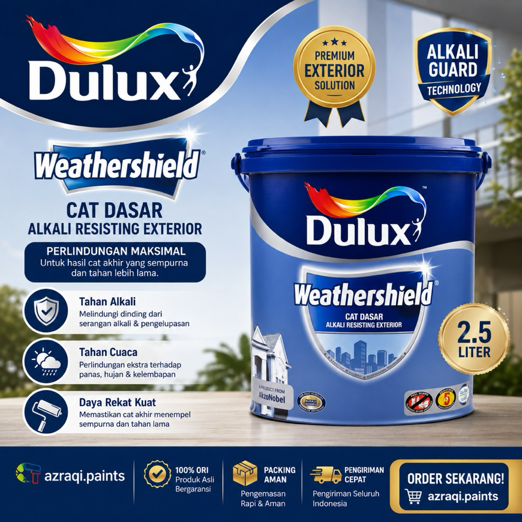 Jual CAT DASAR DULUX WEATHERSHIELD ALKALI RESISTING EXTERIOR ( 2.5 ...
