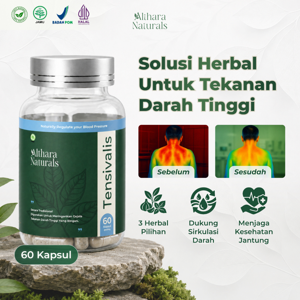 Tensivalis Althara Naturals Obat Darah Tinggi Herbal Hipertensi Isi 60 Kapsul