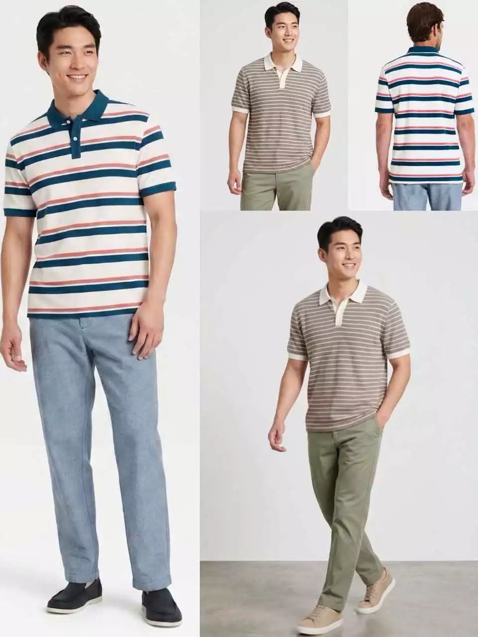 Kaos Polo Lengan Pendek Pria GF Men's Vintage Short Sleeve Polo Shirt - 2600