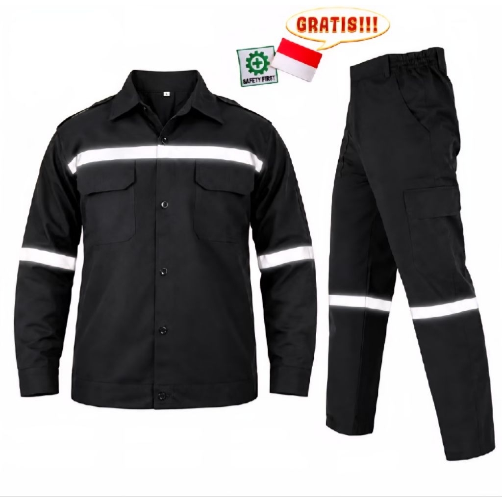 Jual SETELAN WEARPACK SAFETY PROYEK BAJU DAN CELANA 1 SET KATELPAK ...