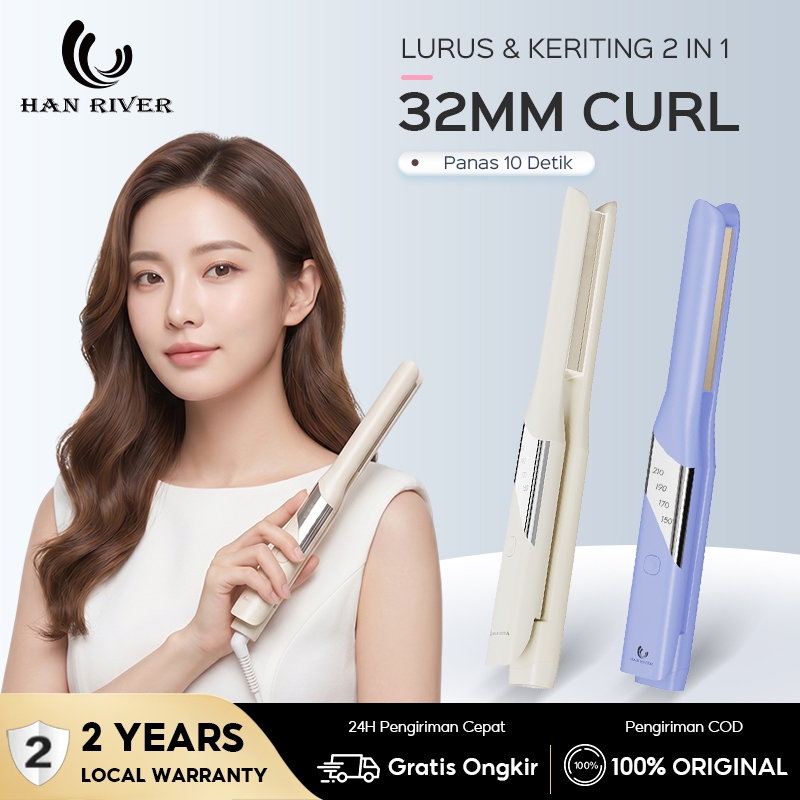 Jual HAN RIVER Catokan Rambut 28W 4 Level Suhu Lurus & Keriting Daya ...