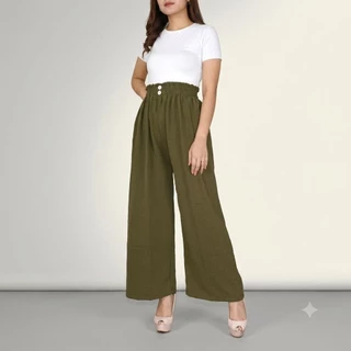 KULOT KANCING CRINKLE AIRLOW HIGHWAIST KANCING