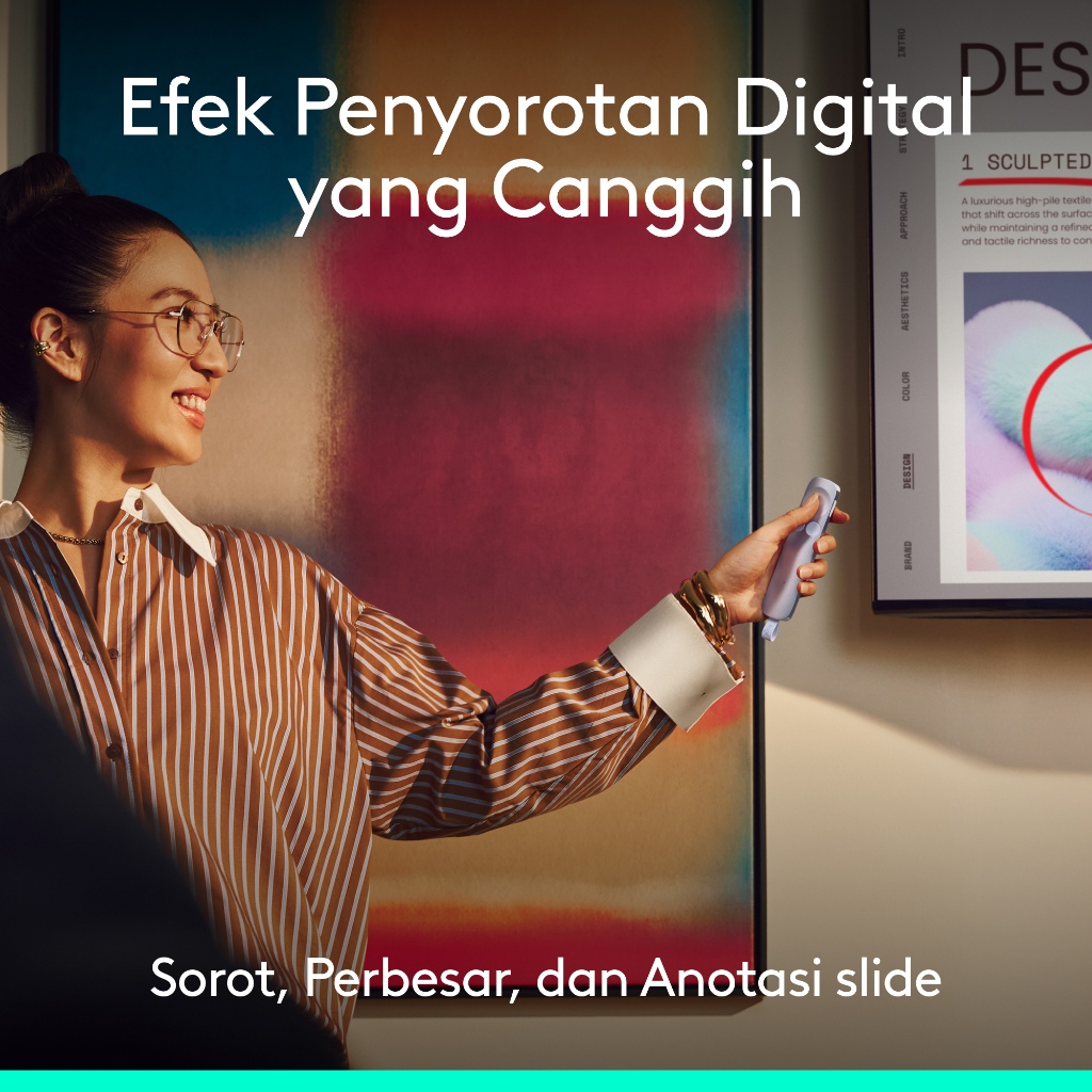 Logitech Spotlight 2 Remote Presentasi, Pengeklik Presentasi Nirkabel dengan Haptik, Penyorotan Digital, Tindakan yang Dapat Disesuaikan, Penunjuk Las (5)