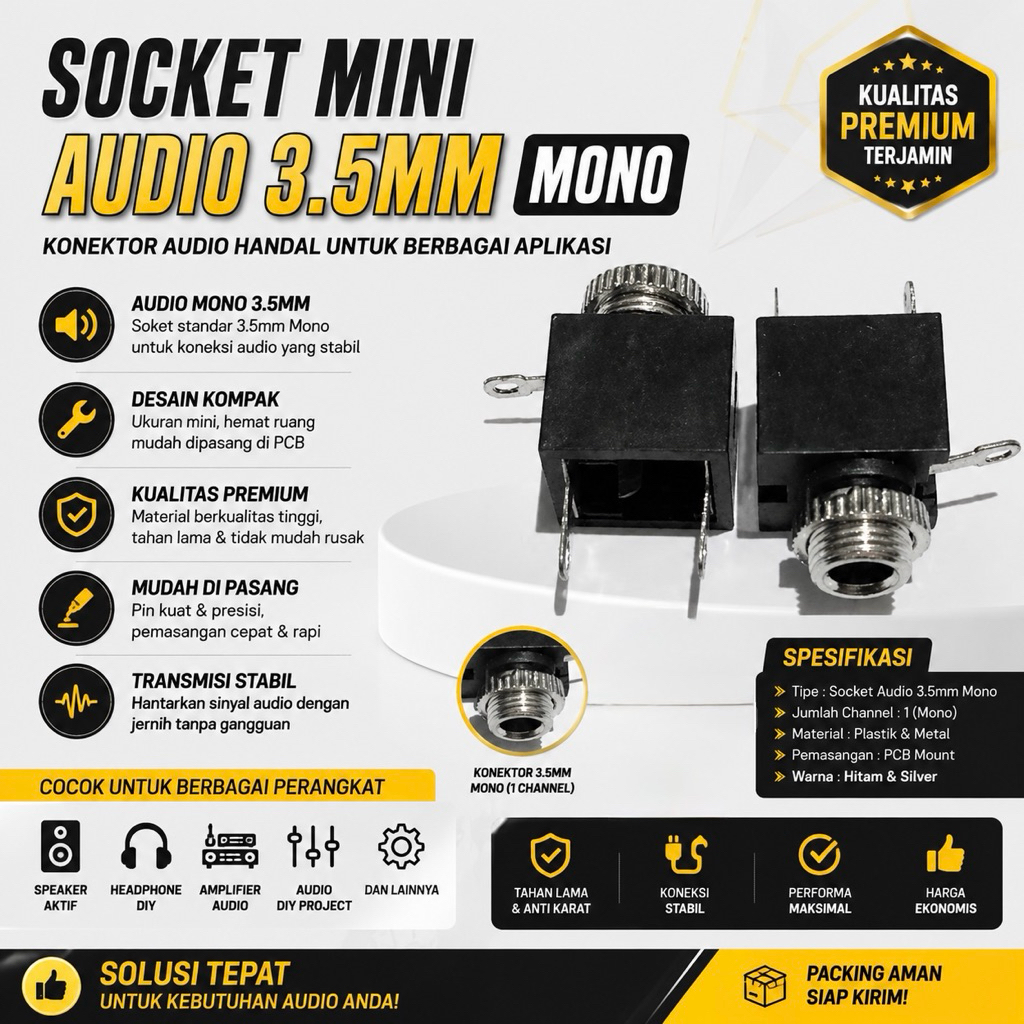 Jual Socket Mini Mono 3,5mm | Shopee Indonesia