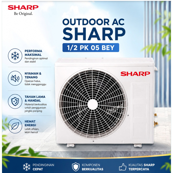 Jual OUTDOOR AC SHARP 1/2 PK 05 BEY PROMO TERMURAH | Shopee Indonesia