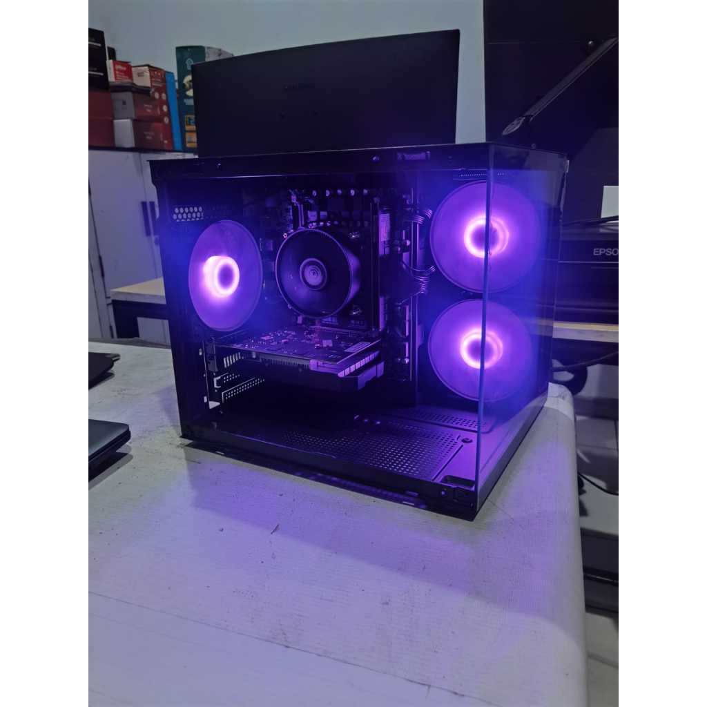RAKITAN PC GAMING AMD RYZEN 5 5600 RAM 16GB SSD NVME 256GB GTX 1650M