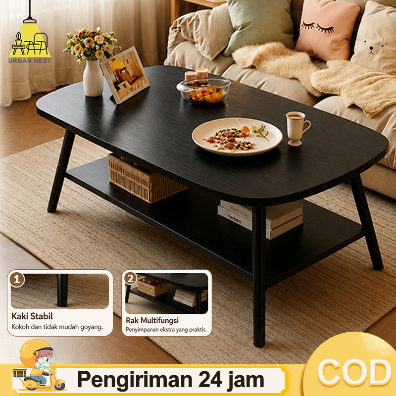 COD Meja Tamu Minimalis Meja Kopi Meja Tamu 2 Tingkat Meja Kopi Meja Kayu Meja Tamu Coffee Table Meja Minimalis Ruang Tamu