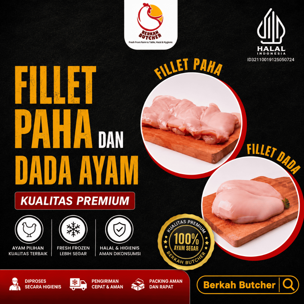 Jual Daging Boneless Filet Dada Paha Ayam Fillet 1kg - Berkah Butcher ...
