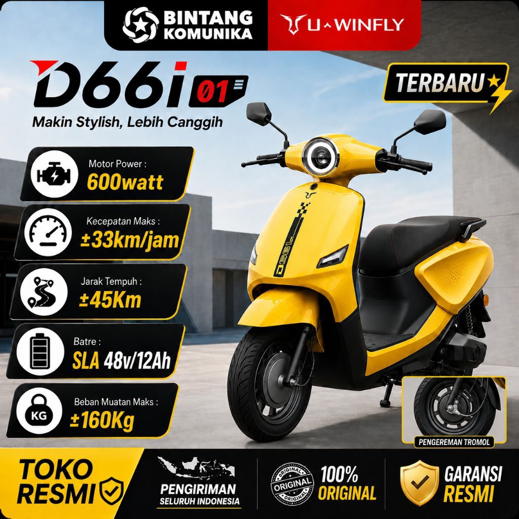 Jual READY STOK !!! Sepeda Listrik Uwinfly D66i - D66A - D66B 600watt ...