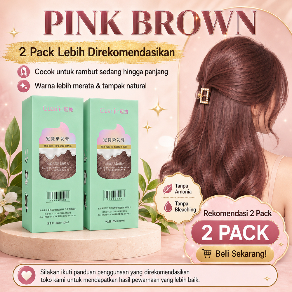 Jual Cat Rambut Pink Brown 2026 Permanent Hair Color 200ml Tidak Perlu ...
