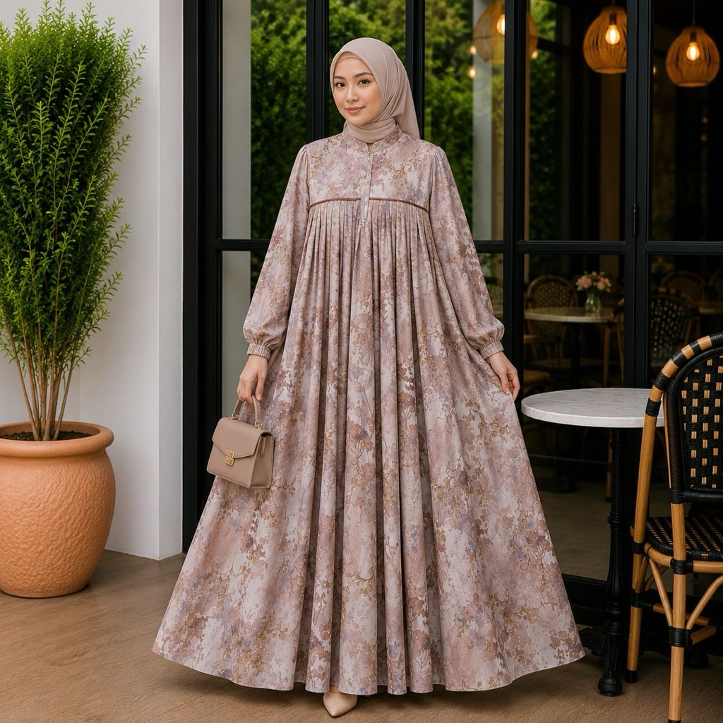 DANIA DRESS By ZIYA DAILY FASHION ~ Gamis Lebaran Rayon Premium model Babydoll