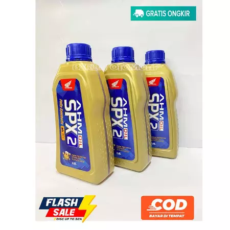 ( HARGA ISI 3PCS ) - OLI HONDA SPX2 AHM 10W- 30 800ML KHUSUS MOTOR VARIO SCOPPY GENIO BEAT PCX STYLO ADV DLL