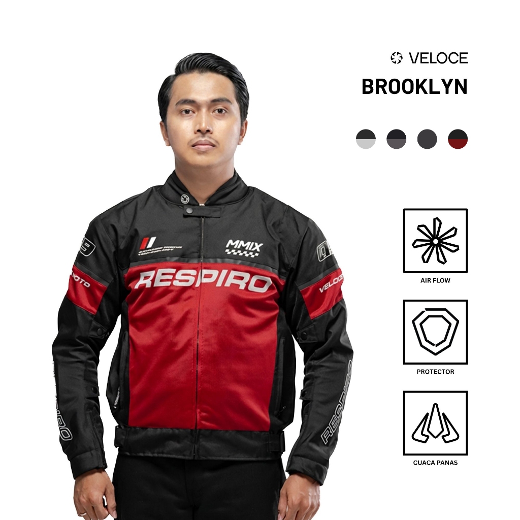Jual Respiro BROOKLYN JACKET | Jaket Motor Harian Pria Windproof ...