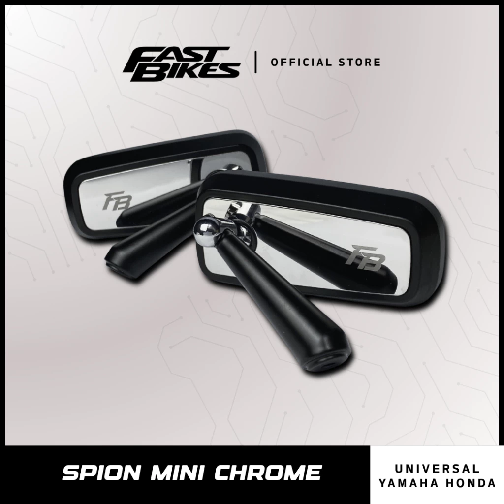 Fastbikes - Spion Carbon Universal Hitam Chrome Mini Nmax Aerox Beat 3229B-70