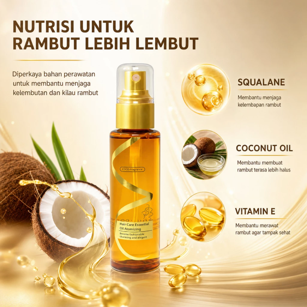 Komposisi hair oil spray