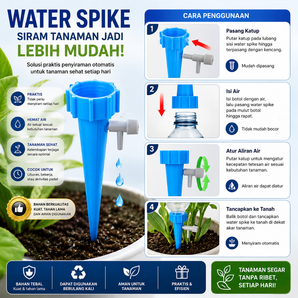 Irigasi Tetes Otomatis / Drip Tetes Botol Irigasi Drip Botol Air Mineral