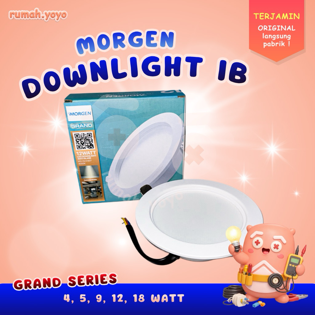 Jual (PCS) LED Grand Downlight IB Bulb Morgen|Lampu plafon bulat putih ...