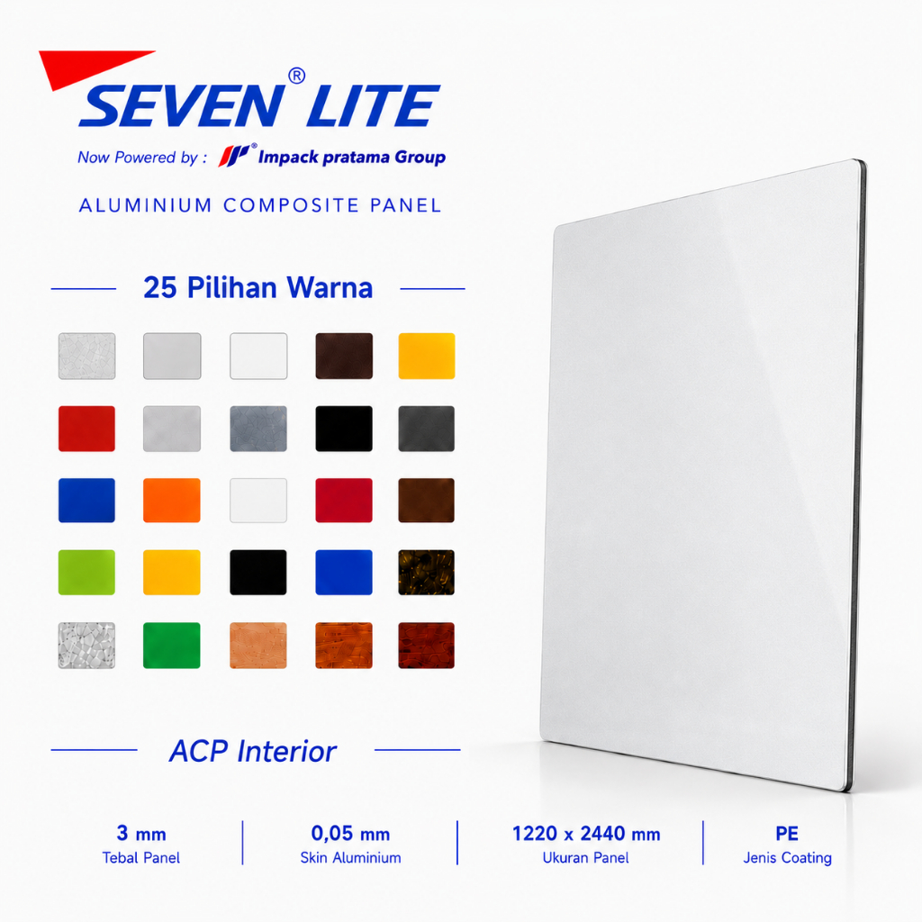 Jual Seven Lite ACP Panel Aluminium 3mm PE 0.05 Komposit Interior ...