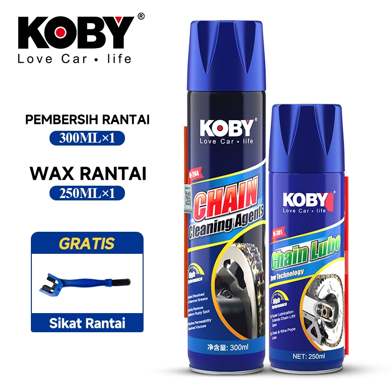 Jual KOBY Cairan Pembersih Rantai Motor 300ml | Chain Cleaner Anti ...