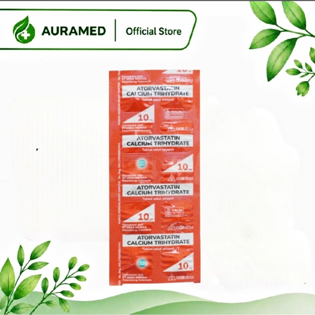 PRODUK ORIGINAL ATORVASTATIN DEXA 1 STRIP ISI 10 TABLET