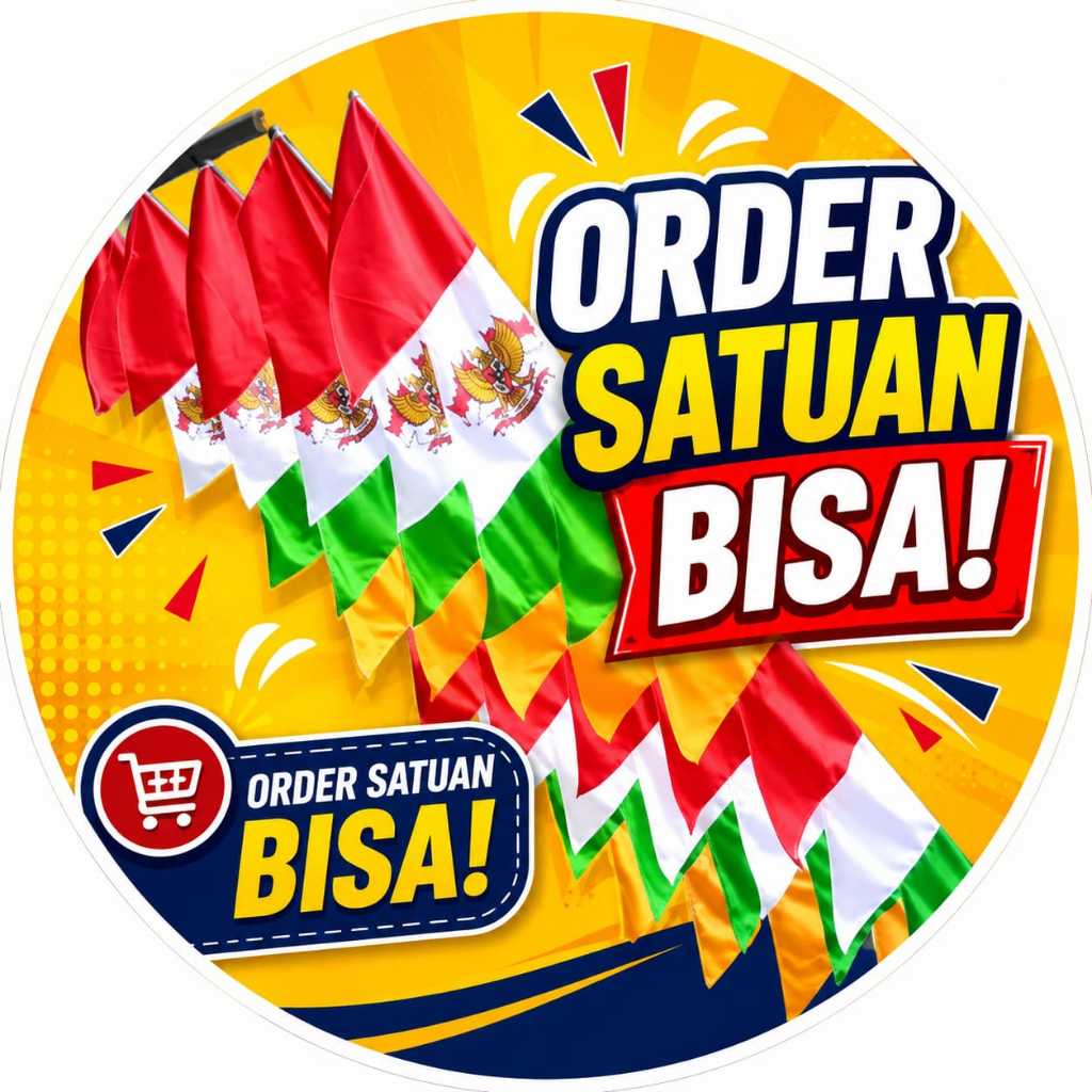 Umbul Umbul 17 Agustus bisa order Satuan Outdoor Dekorasi HUT RI Merah Putih Warna Warni Siap Pasang
