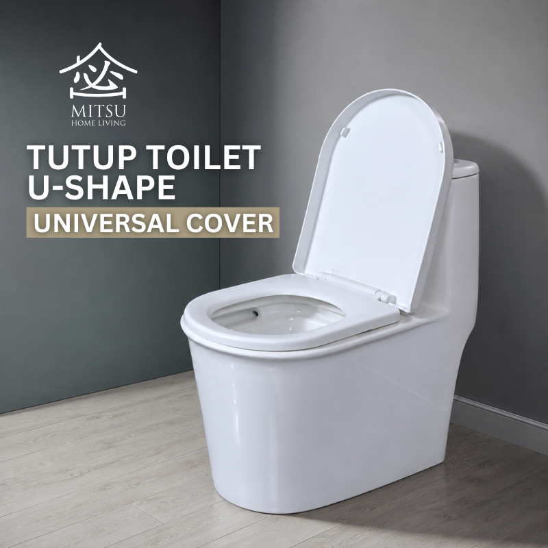 Mitsu Tutup Toilet Kloset Duduk U-Shape Universal Cover Soft Close Anti Pecah Premium