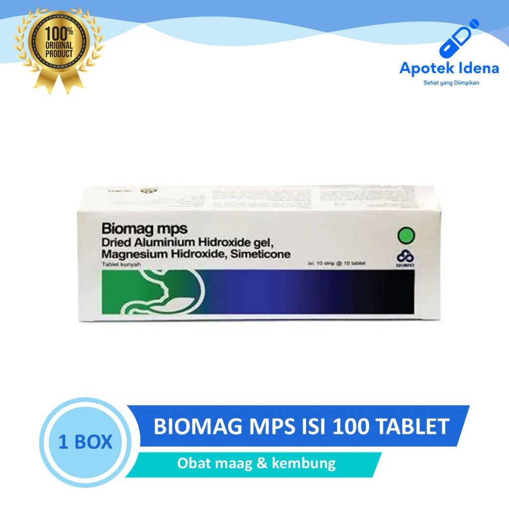 Jual BIOMAG MPS Box isi 100 dan Strip isi 10 Tablet Kunyah Biomah Obat ...