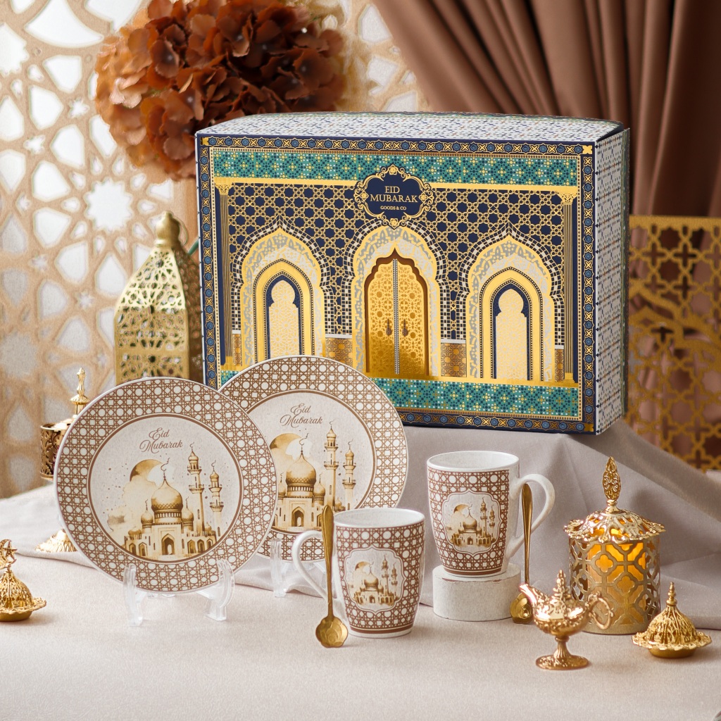 Goodsnco Hampers Lebaran Idul Fitri Mangkok Set Premium Eid Mubarak Gift Set Mangkok Keramik Parsel Lebaran