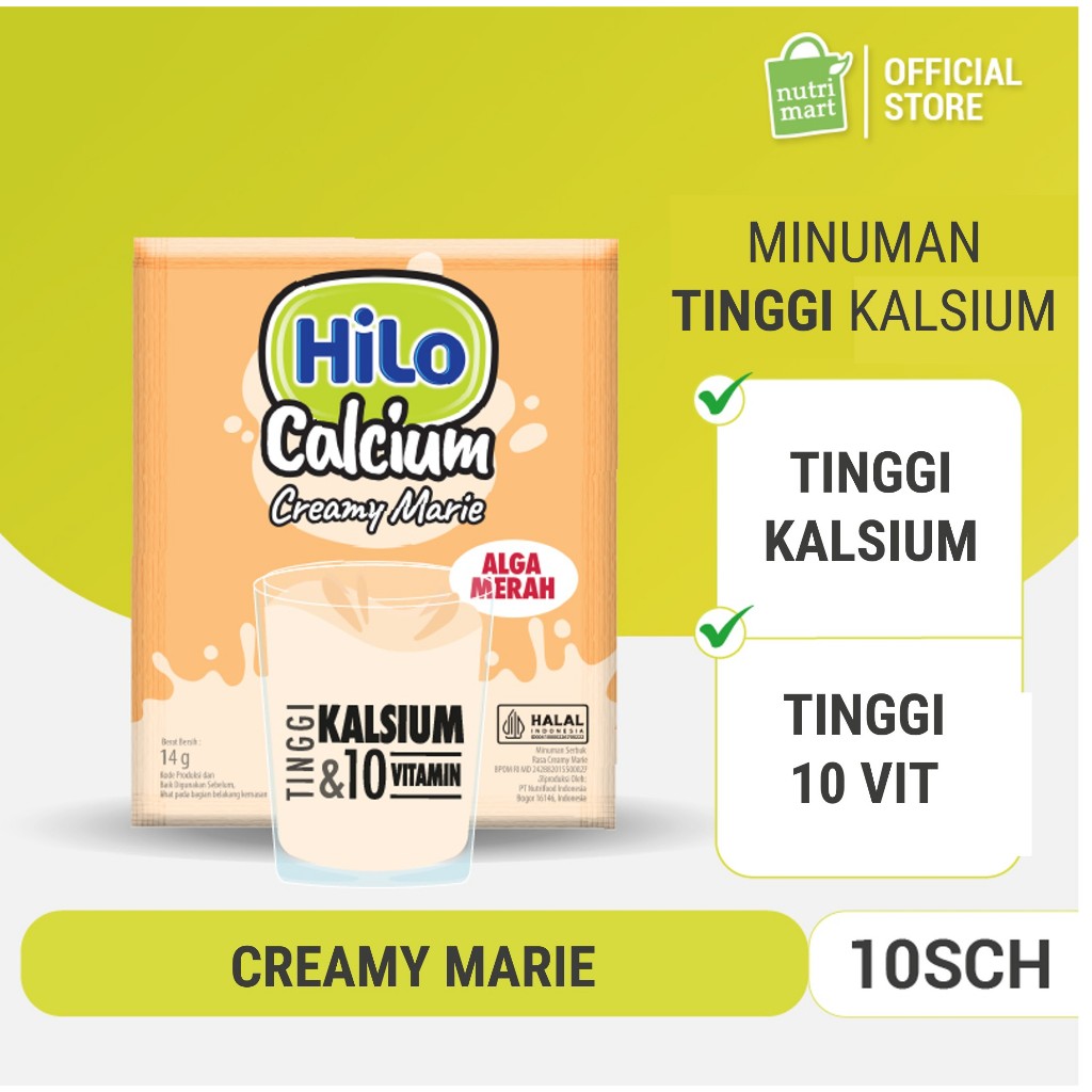 Jual HiLo Creamy Marie Hi Calcium 10 Sch - Minuman Rasa Biskuit Marie ...