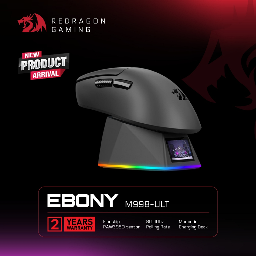 Jual Redragon EBONY M998 ULT Wireless Gaming Mouse – 30,000 DPI PixArt ...
