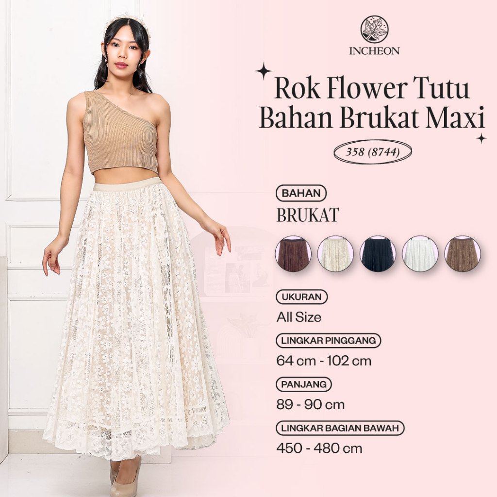 Jual Rok Brukat Korean Style Bunga-Bunga ROK BRUKAT KOREAN STYLE BUNGA ...