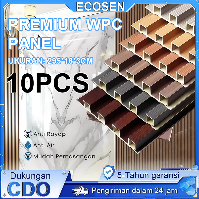 Jual ECOSEN Panel Dinding Kayu WPC Berbentuk Jaring / Panel Dinding ...