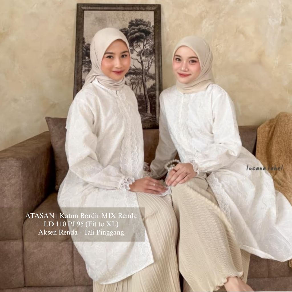 Jual LOCANA LABEL (READY STOCK) Athaya Tunik Locana Label Katun Bordir ...