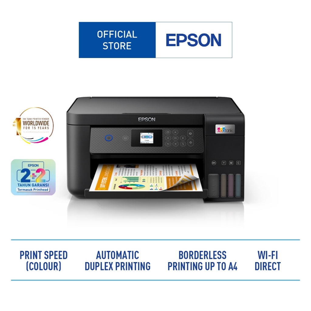 Printer Epson L4360 - Print Scan Copy Duplex Wifi - Pengganti L4260