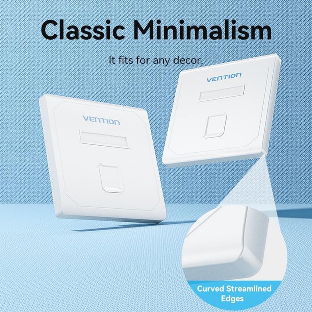 Jual Vention 1-Port Faceplate Jack Keystone Wall Plate 1 Port Rumah Lan ...