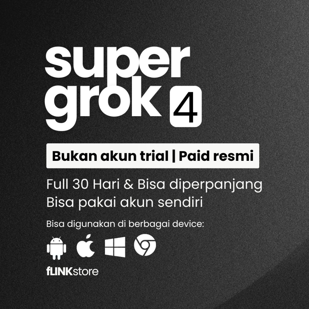 Jual SUPER GROK AI 4 30 HARI RESMI | Shopee Indonesia