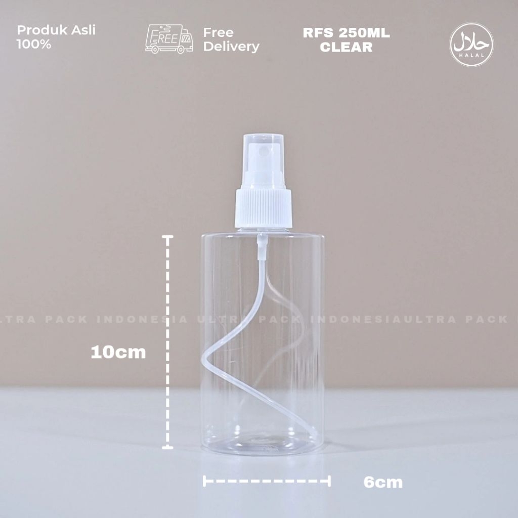Jual Kemasan Botol Mist Spray Isi Ulang - BOTOL PET RFS 250ML CLEAR ...