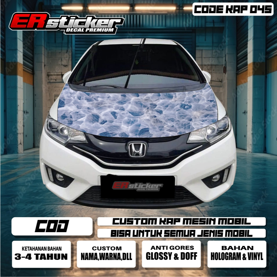 Jual STICKER KAP MESIN BISA UNTUK SEMUA JENIS MOBIL / KAP 045-048 FREE ...